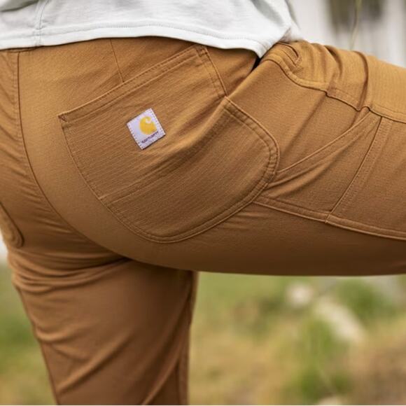 Carhartt Force Relaxed-Fit Ripstop Work Pants In Carhartt Brown Womens Size XS - Picture 3 of 15